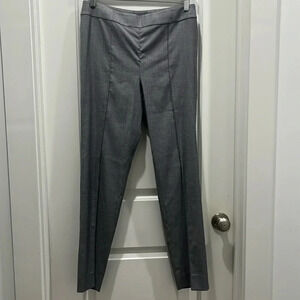 St. John Emma Gray Straight Leg Trousers Sz 10